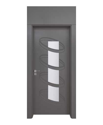 BY-164V Porte intérieure Laqué Vitrée